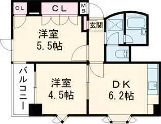 壱番館【4階】の間取り