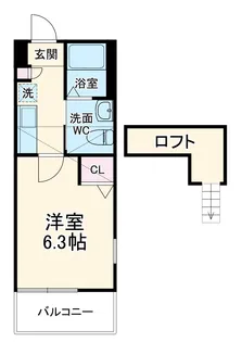 アルブル海老名【3階】の間取り