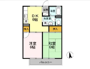 セジュールモトハシ【2階】の間取り