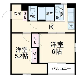 パレス・ユートピア【0206号室】の間取り
