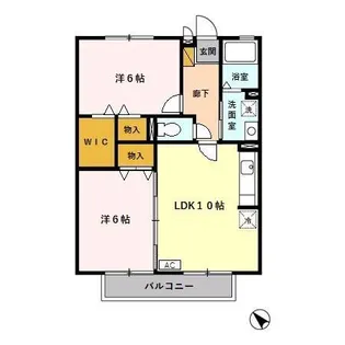 リビングタウン西寺方町【0211号室】の間取り