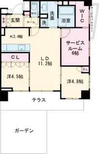 クリオ武蔵小金井フロントアベニュー【1階】の間取り