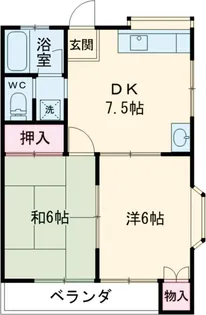 カーサクリハラパートⅡ【201号室】の間取り