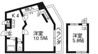 ソルフェージュ桂【401号室】の間取り