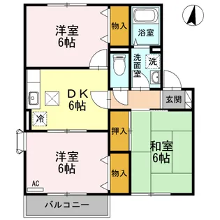 サイプレスタウン【C-202号室】の間取り