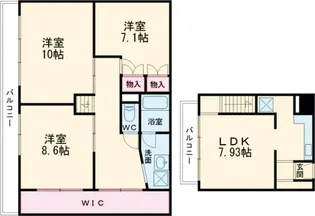 田園マンション【512号室】の間取り