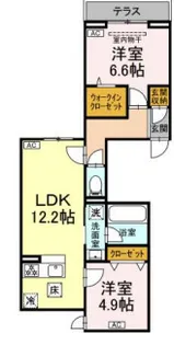 セレスティア東保木間Ⅱ【1階】の間取り