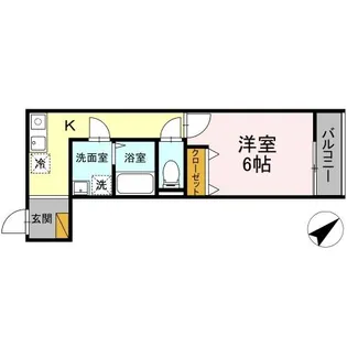 クロモクテラス弁天【3階】の間取り