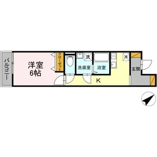クロモクテラス弁天【3階】の間取り