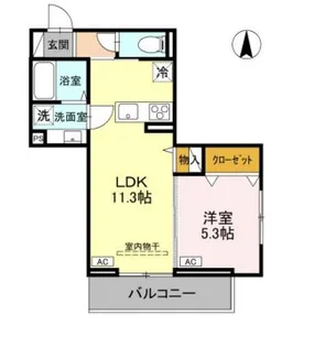 ノーブルラフィネ土呂町【301号室】の間取り