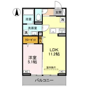 ノーブルラフィネ土呂町【303号室】の間取り