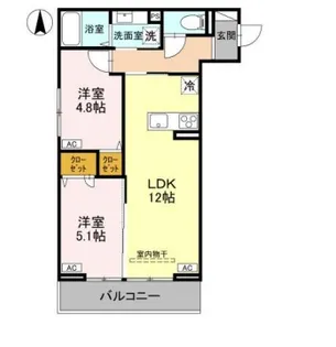 ノーブルラフィネ土呂町【306号室】の間取り