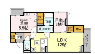 セレスティア東保木間Ⅱ【2階】の間取り