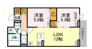 セレスティア東保木間Ⅱ【2階】の間取り