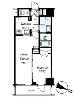 GENOVIA王子神谷skygarden【6階】の間取り