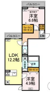 セレスティア東保木間Ⅱ【3階】の間取り