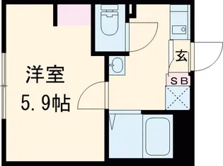 ルミナス千住大橋【3階】の間取り