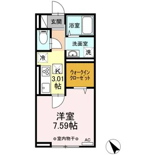 ボン マロン【0303号室】の間取り
