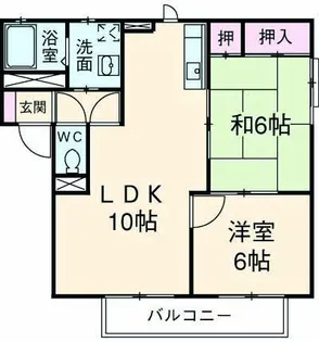 オリーブ岸和田【B102号室】の間取り
