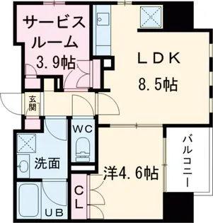 グランエール西日暮里NORTH【4階】の間取り