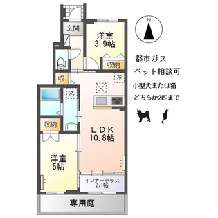 木曽川町玉ノ井字大縄場八ノ切新築アパート【1階】の間取り