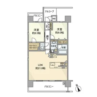 プレサンスロジェ四日市西浦 【6階】の間取り