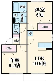 フレアウエスト【2階】の間取り