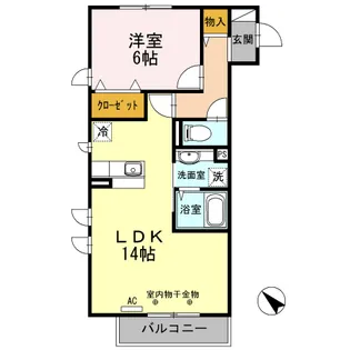 ラフィネ【03020号室】の間取り