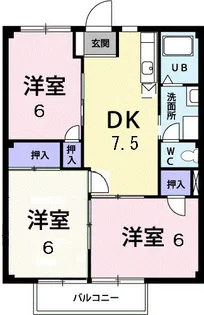 メゾンリバティー【103号室】の間取り