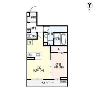 LUVITA新福寺町【102号室】の間取り