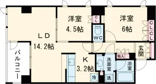 ガーデニエール砧レジデンス【3階】の間取り
