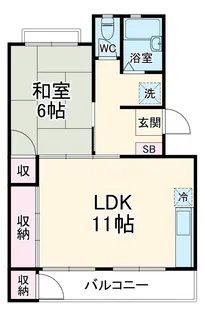 アベニュー原宿【1階】の間取り