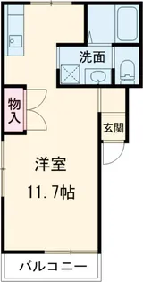 flat城山【202号室】の間取り