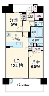 ファミリアーレ名駅ミッドウエスト【2階】の間取り