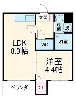 クレアーレ富小路【4階】の間取り