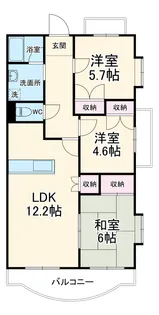 エストくろがねや【2A号室】の間取り