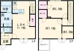 オルキデ蘆花公園六番館【1階】の間取り