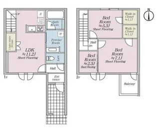 オルキデ蘆花公園六番館【1階】の間取り