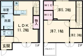 オルキデ蘆花公園六番館【1階】の間取り
