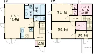 オルキデ蘆花公園六番館【1階】の間取り