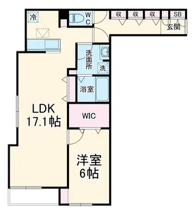 ピースコート登戸Ⅵ【2階】の間取り