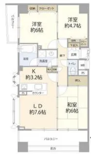 グリーンコート相模大野【303号室】の間取り