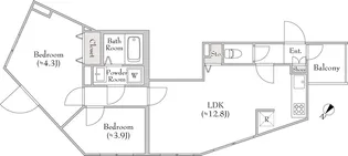 ルミークアン用賀【5階】の間取り