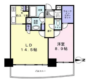 クレッセント川崎タワー【28階】の間取り