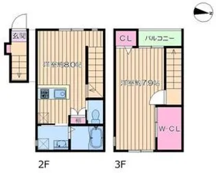 ラメール飯田橋【202号室】の間取り