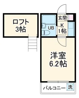 ハイム中原【2階】の間取り