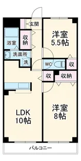グレースコート鶴ヶ島【305号室】の間取り
