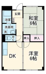 リンピア魚住【101号室】の間取り