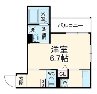 ベイルームコート辻堂【103号室】の間取り