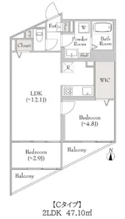 ルミークアン用賀【1階】の間取り